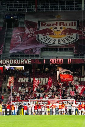 SOCCER - UEFA EL, RBS vs Pafos SALZBURG,AUSTRIA,06.AUG.26 - SOCCER - UEFA Europa League, qualification, Red Bull Salzburg vs Pafos FC. Image shows the rejoicing of Salzburg.  GEPAxpictures xJulioxArellano