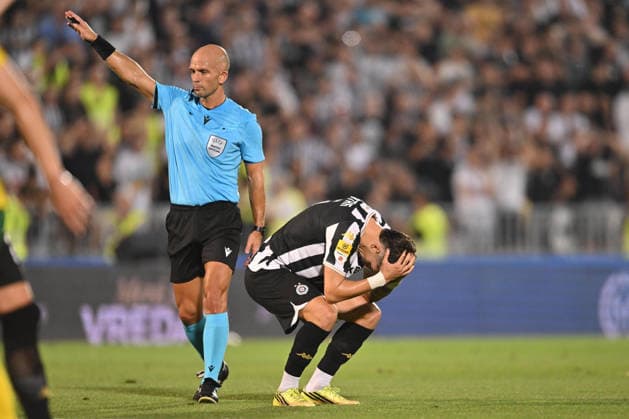 PARTIZAN vs TOBOL MILAN VUKOTIC and LUIS GODINHO referee from Portugal football Partizan vs Tobol UEFA Conference league qualification match at Partizan stadium, Belgrade 06.08.2026 Foto: FOOTBALL, QUALIFICATION, UEFA CONFERENCE LEAGUE, PARTIZAN, TOBOL Belgrade Partizan stadium Serbia Copyright: xMarkoxMetlas xMNxPressx
