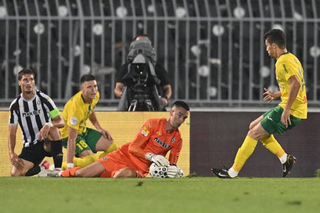 PARTIZAN vs TOBOL MILOS KRUNIC goalie football Partizan vs Tobol UEFA Conference league qualification match at Partizan stadium, Belgrade 06.08.2026 Foto: FOOTBALL, QUALIFICATION, UEFA CONFERENCE LEAGUE, PARTIZAN, TOBOL Belgrade Partizan stadium Serbia Copyright: xMarkoxMetlas xMNxPressx