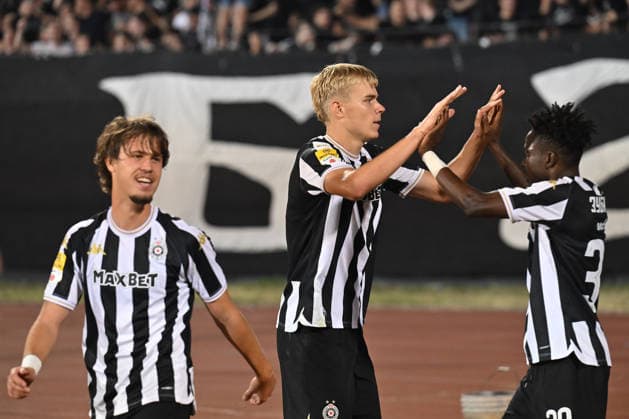 PARTIZAN vs TOBOL BOGDAN KOSTIC, ERIK KOJZEK , ZUBAIRU IBRAHIM football Partizan vs Tobol UEFA Conference league qualification match at Partizan stadium, Belgrade 06.08.2026 Foto: FOOTBALL, QUALIFICATION, UEFA CONFERENCE LEAGUE, PARTIZAN, TOBOL Belgrade Partizan stadium Serbia Copyright: xMarkoxMetlas xMNxPressx