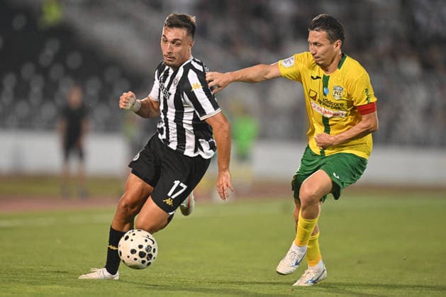 PARTIZAN vs TOBOL MILAN ALEKSIC vs ISLAM CHESNOKOV football Partizan vs Tobol UEFA Conference league qualification match at Partizan stadium, Belgrade 06.08.2026 Foto: FOOTBALL, QUALIFICATION, UEFA CONFERENCE LEAGUE, PARTIZAN, TOBOL Belgrade Partizan stadium Serbia Copyright: xMarkoxMetlas xMNxPressx