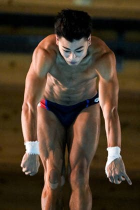 Romano Hao Jun Wang of Italy competes in the diving 10m Platform Men Preliminary during the European Aquatics Championships at the Olympic Aquatic Center in Paris (France), August 6, 2026. Giorgio Scala DBM - Deepbluemedia Insidefoto