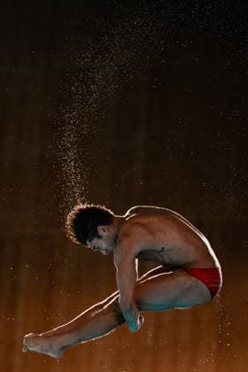Dariush Lotfi of Austria competes in the Diving Men s 10m Platform Final during the European Aquatics Championships at the Olympic Aquatic Center in Paris (France), August 6, 2026. Andrea Masini Deepbluemedia Insidefoto