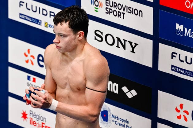 Jaden Shiloh Eikermann Gregorchuk of Germany competes in the Diving Men s 10m Platform Final during the European Aquatics Championships at the Olympic Aquatic Center in Paris (France), August 6, 2026. Andrea Masini Deepbluemedia Insidefoto