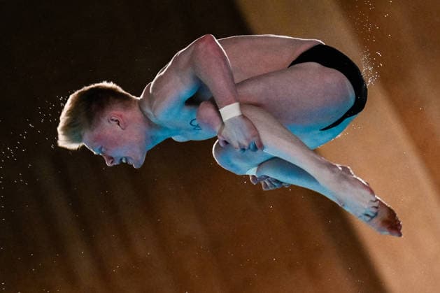 Jaden Shiloh Eikermann Gregorchuk of Germany reacts after competing in the Diving Men s 10m Platform Final during the European Aquatics Championships at the Olympic Aquatic Center in Paris (France), August 6, 2026. Andrea Masini Deepbluemedia Insidefoto