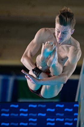 Maciej Bujak of Poland competes in the Diving Men s 10m Platform Preliminary during the European Aquatics Championships at the Olympic Aquatic Center in Paris (France), August 6, 2026. Giorgio Scala DBM - Deepbluemedia Insidefoto