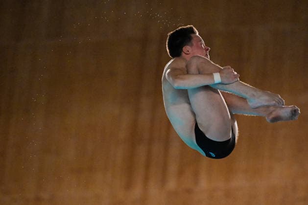 Ole Johannes Rosler of Germany competes in the Diving Men s 10m Platform Preliminary during the European Aquatics Championships at the Olympic Aquatic Center in Paris (France), August 6, 2026. Giorgio Scala DBM - Deepbluemedia Insidefoto