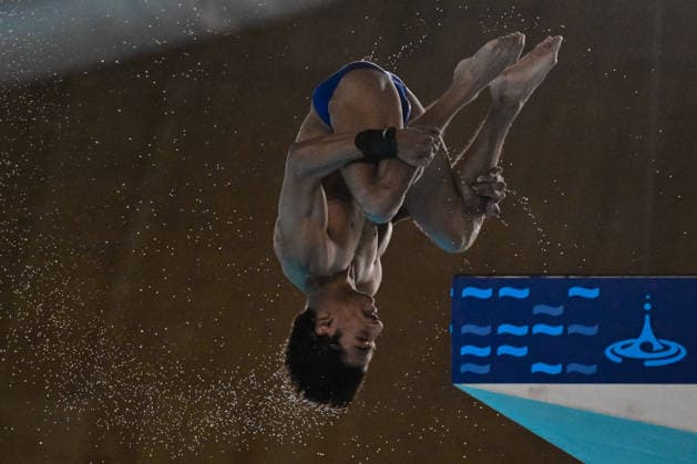 Kyle Kothari of Great Britain competes in the Diving Men s 10m Platform Preliminary during the European Aquatics Championships at the Olympic Aquatic Center in Paris (France), August 6, 2026. Giorgio Scala DBM - Deepbluemedia Insidefoto