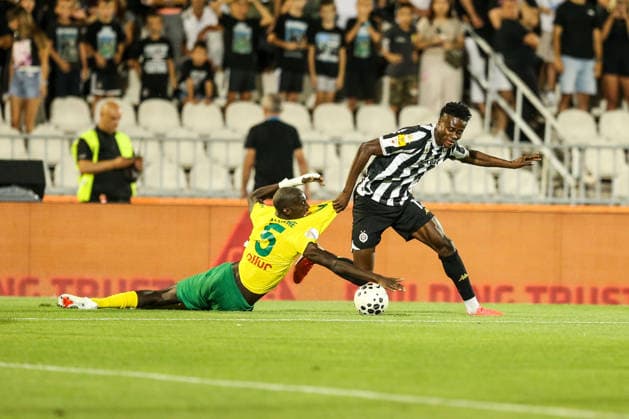 FK Partizan v Tobol - Conference League - Qualification Semi-finals BELGRADE, SERBIA - AUGUST 6: Pape-Alioune Ndiaye (5) of Tobol in action during the Conference League Qualification semi-final match between FK Partizan and Tobol at Partizan Stadium in Belgrade, Serbia on August 6, 2026. Filip Stevanovic Anadolu Belgrade Serbia. Editorial use only. Please get in touch for any other usage.  Copyright: x2026xAnadoluxFilipxStevanovicx