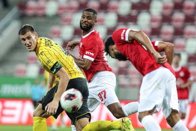 06.08.2026, Miszkolc Liga Konferencji UEFA sezon 2026 27 runda III kwalifikacji, Hapoel Tel Aviv - GKS Katowice - UEFA Conference League football Match season 2026 27 round III qualification Hapoel Tel Awiw - GKS Katowice Nz. Arkadiusz Jedrych Marcus Coco Fot. Michal Chwieduk Arena Akcji NEWSPIX.PL --- newspix.pl 