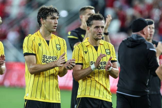 06.08.2026, Miszkolc Liga Konferencji UEFA sezon 2026 27 runda III kwalifikacji, Hapoel Tel Aviv - GKS Katowice - UEFA Conference League football Match season 2026 27 round III qualification Hapoel Tel Awiw - GKS Katowice Nz. Pau Resta Borja Galan smutek GKS Fot. Michal Chwieduk Arena Akcji NEWSPIX.PL --- newspix.pl 