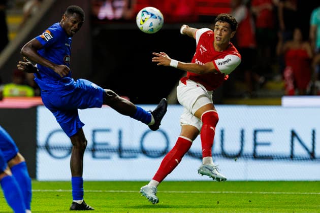 BRAGA, PORTUGAL - AUGUST 06: Vitor Carvalho of SC Braga in action during the UEFA Conference League 2026 27 Qualifying Round Semi-Final match between SC Braga and FK Dinamo Minsk at Estadio Municipal de Braga on August 06, 2026 in Braga, Portugal. (Photo by Diego Maranhao Eurasia Images) Braga Estadio Municipal de Braga Portugal *** BRAGA, PORTUGAL, AUGUST 6 — Vitor Carvalho of SC Braga in action during the UEFA Conference League 2026–27 Qualifying Round Semifinal match between SC Braga and FK Dinamo Minsk at Estadio Municipal de Braga on August 6, 2026 in Braga, Portugal. Photo by Diego Maranhao, Eurasia Sport Images. Braga, Estadio Municipal de Braga, Portugal Copyright: x x2026xEurasiaxSportxImagesx jp-en-EuSpIm-PED_DIE_Braga_Minsk_06Aug2026_PT113