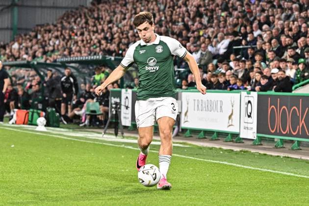 Hibernian v KF ShkÃ«ndija UEFA Europa Conference League Adam Mayor of Hibernian during the UEFA Europa Conference League Third Qualifying Round First Leg match at Easter Road, Edinburgh 06 08 2026 UK Newspapers OUT Copyright: xJamiexJohnstonx FIL-23733-0209