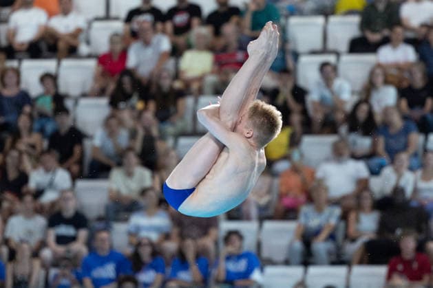 Men 10m platform diving final European Aquatics Championships - Saint-Denis Neutral Athletes diver Miroslav Kiselev competes in the men s 10m platform diving final event during the LEN European Aquatics Championships, at the Olympic Aquatics Centre in Saint-Denis, northeastern suburbs of Paris on August 6, 2026. Photo by Raphael Lafargue ABACAPRESS.COM Saint-Denis France  Copyright: xLafarguexRaphael ABACAx