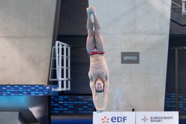 Men 10m platform diving final European Aquatics Championships - Saint-Denis Dariush Lotfi competes in the men s 10m platform diving final event during the LEN European Aquatics Championships, at the Olympic Aquatics Centre in Saint-Denis, northeastern suburbs of Paris on August 6, 2026. Photo by Raphael Lafargue ABACAPRESS.COM Saint-Denis France  Copyright: xLafarguexRaphael ABACAx