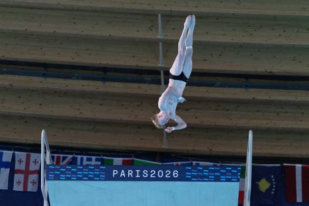 Men 10m platform diving final European Aquatics Championships - Saint-Denis Germany s diver Jaden Shiloh Eikermann Gregorchuk competes in the men s 10m platform diving final event during the LEN European Aquatics Championships, at the Olympic Aquatics Centre in Saint-Denis, northeastern suburbs of Paris on August 6, 2026. Photo by Raphael Lafargue ABACAPRESS.COM Saint-Denis France  Copyright: xLafarguexRaphael ABACAx