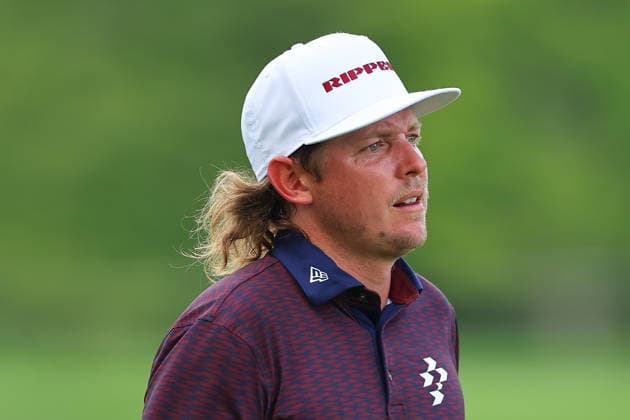 BEDMINSTER, NJ - AUGUST 06: Cameron Smith captain of Ripper GC plays from the 9th fairway during the first round of LIV Golf New York on August 6, 2026 at Trump National Golf Club in Bedminster, New Jersey. (Photo by Rich Graessle Icon Sportswire) GOLF: AUG 06 LIV Golf New York EDITORIAL USE ONLY Icon260806299261