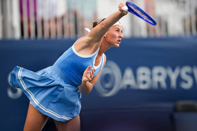 National Bank Open 2026 - Day 6 TORONTO, CANADA - AUGUST 6 : Marta Kostyuk of Ukraine in action against Madison Keys of United States in the round of 32 during the WTA, Tennis Damen 1000 National Bank Open in Toronto, Ontario, Canada on August 6, 2026. Mert Alper Dervis Anadolu Ontario Canada. Editorial use only. Please get in touch for any other usage.  Copyright: x2026xAnadoluxMertxAlperxDervisx