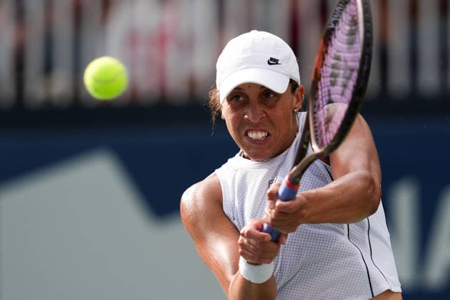 National Bank Open 2026 - Day 6 TORONTO, CANADA - AUGUST 6 : Madison Keys of United States in action against Marta Kostyuk of Ukraine in the round of 32 during the WTA, Tennis Damen 1000 National Bank Open in Toronto, Ontario, Canada on August 6, 2026. Mert Alper Dervis Anadolu Ontario Canada. Editorial use only. Please get in touch for any other usage.  Copyright: x2026xAnadoluxMertxAlperxDervisx