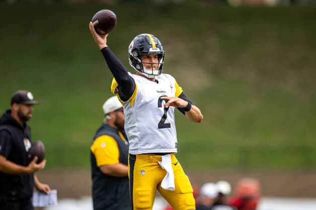 August 6, 2026, Latrobe, Pennsylvania, USA: Pittsburgh Steelers quarterback MASON RUDOLPH (2) throws a pass during the Pittsburgh Steelers Training Camp in Latrobe, Pennsylvania. Latrobe USA - ZUMAg257 20260806_zsp_g257_002 Copyright: xBrentxGudenschwagerx