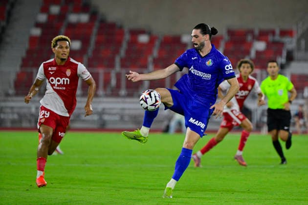 FOOTBALL : AS Monaco VS Getafe CF - 06 08 2026 Saba Sazonov (Getafe CF) - Pre-season friendly between AS Monaco and Getafe CF on August 6, 2026 at the Louis II Stadium in Monaco. MonacoMonaco  Copyright: xWilliamxCannarellax