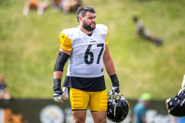 August 6, 2026, Latrobe, Pennsylvania, USA: Pittsburgh Steelers offensive guard BROCK HOFFMAN (67) during the Pittsburgh Steelers Training Camp in Latrobe, Pennsylvania. NFL, American Football Herren, USA 2026: Pittsburgh Steelers Training Camp  - ZUMAg257 20260806_zsp_g257_032 Copyright: xBrentxGudenschwagerx