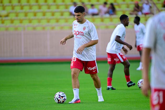 FOOTBALL : AS Monaco VS Getafe CF - 06 08 2026 Matthis Abline (ASM) - Pre-season friendly between AS Monaco and Getafe CF on August 6, 2026 at the Louis II Stadium in Monaco. MonacoMonaco  Copyright: xWilliamxCannarellax