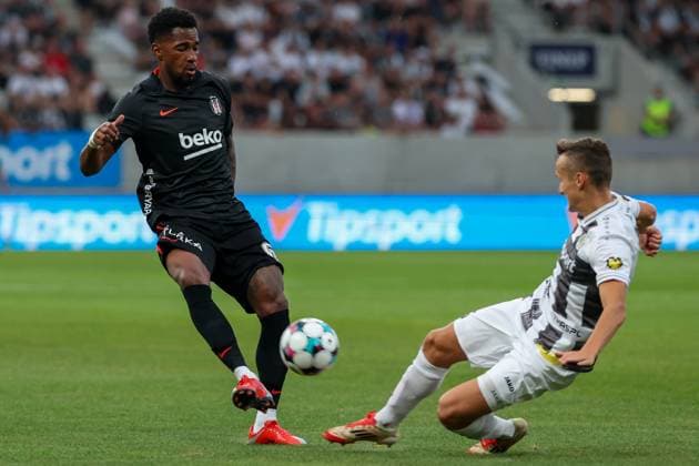 06.August.2026 - SOCCER - 2026 27 UEFA EUROPA LEAGUE, Third Qualifying Round, 1st Leg FC Hradec Kralove vs Besiktas JK Michael Murillo (Besiktas) in duel Hradec Kralove Hradec Kralove, Czech Republic Malsovicka Arena Malsovicka Arena Czech Republic Copyright: xYigitxOermex xPsxImagesxYigitxOermex xPsxImagesx