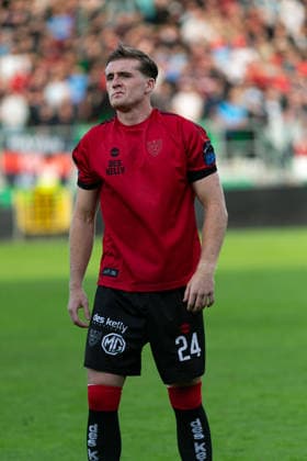 Cian Byrne seen during UEFA Conference League qualifying game between teams of Bohemians FC and FC Midtjylland (Maria Eduarda Lopes Ball Raw Images) Dublin Tallaght Stadium Ireland Copyright: xMariaxEduardaxLopesx marialopes_equipa_equipa_2627 (194 de 102)