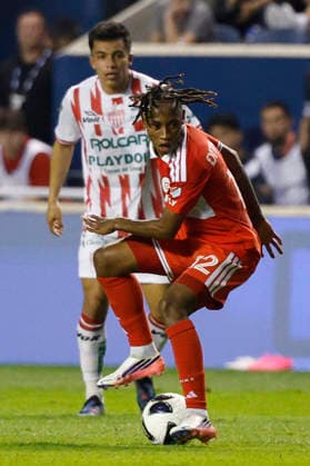 Puso Dithejane of Chicago controls a ball in a Leagues Cup match between Chicago Fire and Necaxa at the SeatGeek stadium in Bridgeview, United States, 06 August 2026. Leagues Cup - Chicago Fire vs Necaxa !ACHTUNG: NUR REDAKTIONELLE NUTZUNG!  Copyright: xKamilxKrzaczynskix AME6696 20260807-55021089708_1