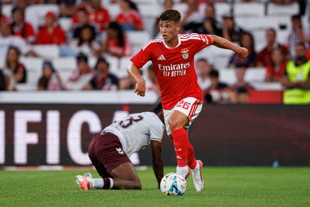 Samuel Dahl seen during UEFA Europa League qualifying game between teams of SL Benfica and Heart of Midlothian FC (Maciej Rogowski Ball Raw Images PT) Lisbon Estadio Da Luz Portugal Copyright: xMaciejxRogowskix maciejrogowski_slbenfica_hearts_2627_5-116