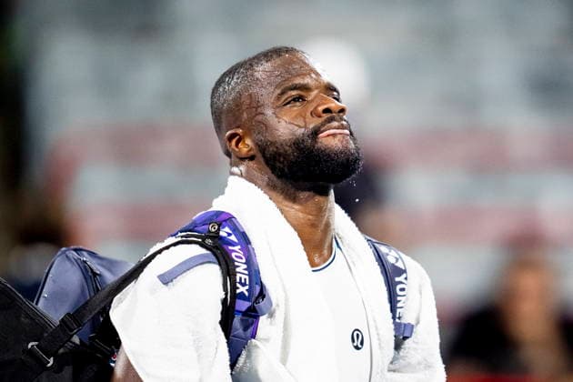 August 6, 2026, Montreal, Pq, Canada: Frances Tiafoe of the United States exits the court after withdrawing during his match with Arthur Rinderknech of France on day five of the National Bank Open tennis tournament in Montreal on Thursday, August 6, 2026. Canada News - August 6, 2026  - ZUMAc35_ 20260806_zaf_c35_123 Copyright: xChristopherxKatsarovx