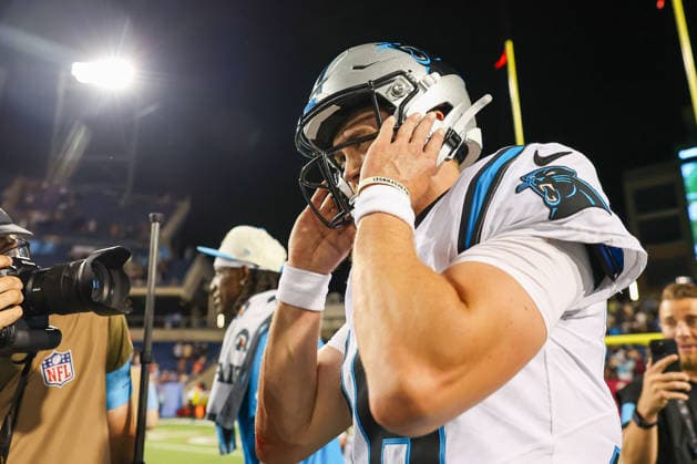 August 6, 2026, Canton, Ohio, USA: Carolina Panthers celebrate their win at the 2026 Pro Football Hall of Fame Game between the Carolina Panthers and Arizona Cardinals at Tom Benson Hall of Fame Stadium on August 6, 2026 in Canton, Ohio. Canton USA - ZUMAs335 20260806_znp_s335_046 Copyright: xMatthewxSmithx