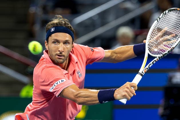 August 6, 2026, Montreal, Quebec, Canada: ARTHUR RINDERKNECH from France volley in match against Frances Tiafoe (15) from USA in third round at Canadian Open at IGA stadium in Montreal, Quebec, Canada on 2026-08-06 Montreal Canada - ZUMAl189 20260806_zsp_l189_112 Copyright: xYannickxLegarex