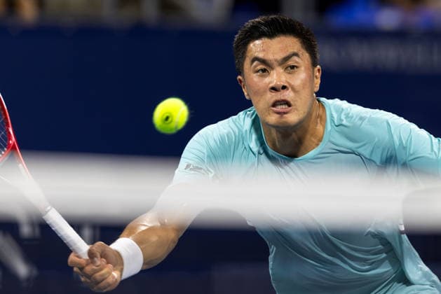 August 6, 2026, Montreal, Quebec, Canada: BRANDON NAKASHIMA (28) from USA forehand in match against Titouan Droguet from France in third round at Canadian Open at IGA stadium in Montreal, Quebec, Canada on 2026-08-06 Montreal Canada - ZUMAl189 20260806_zsp_l189_136 Copyright: xYannickxLegarex