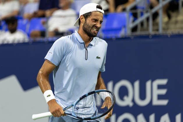 August 6, 2026, Montreal, Quebec, Canada: TITOUAN DROGUET from France reaction in match against Brandon Nakashima (28) from USA in third round at Canadian Open at IGA stadium in Montreal, Quebec, Canada on 2026-08-06 Montreal Canada - ZUMAl189 20260806_zsp_l189_139 Copyright: xYannickxLegarex