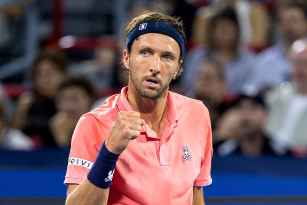 August 6, 2026, Montreal, Quebec, Canada: ARTHUR RINDERKNECH from France reaction in match against Frances Tiafoe (15) from USA in third round at Canadian Open at IGA stadium in Montreal, Quebec, Canada on 2026-08-06 Montreal Canada - ZUMAl189 20260806_zsp_l189_146 Copyright: xYannickxLegarex