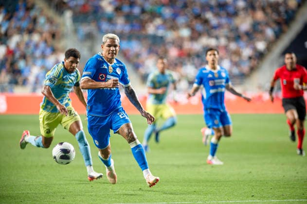 August 6, 2026, Chester, Pennsylvania, United States: Cruz AzulÃ¢â‚¬â ¢s GABRIEL FERNANDEZ (21).in action against the Philadelphia Union during the Leagues Cup match at Subaru Park in Chester PA Soccer 2026: Leagues Cup :Cruz Azul 1:0 Union  - ZUMArf1_ 20260806_zaf_rf1_003 Copyright: xRickyxFitchettx