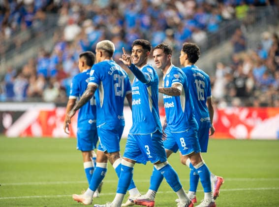 August 6, 2026, Chester, Pennsylvania, United States: Cruz AzulÃ¢â‚¬â ¢s OMAR CAMPOS (3) celebrates with his team after scoring a goal against the Philadelphia Union that was eventually called off sides during the Leagues Cup match at Subaru Park in Chester PA Soccer 2026: Leagues Cup :Cruz Azul 1:0 Union  - ZUMArf1_ 20260806_zaf_rf1_004 Copyright: xRickyxFitchettx