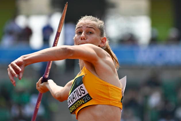 World Athletics U20 Championships Oregon 2026 EUGENE, UNITED STATES OF AMERICA - AUGUST 7, 2026 : Elenor Servatius (GER) competing in the javelin throw of the heptathlon during the World Athletics U20 Championships Oregon 2026 at Hayward Field on August 7, 2026 in Eugene, United States Of America. *** World Athletics U20 Championships, Oregon 2026 EUGENE, UNITED STATES OF AMERICA AUGUST 7, 2026 Elenor Servatius (GER) competing in the javelin throw of the heptathlon during the World Athletics U20 Championships Oregon 2026 at Hayward Field on August 7, 2026, in Eugene, United States of America Copyright: xBEAUTIFULxSPORTS DecaxText&Bildx