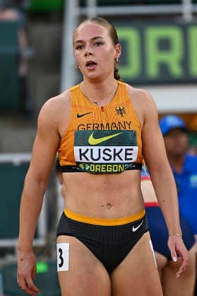 World Athletics U20 Championships Oregon 2026 EUGENE, UNITED STATES OF AMERICA - AUGUST 7, 2026 : Eni Kuske (GER) competing during the World Athletics U20 Championships Oregon 2026 at Hayward Field on August 7, 2026 in Eugene, United States Of America. *** World Athletics U20 Championships, Oregon 2026, EUGENE, UNITED STATES OF AMERICA AUGUST 7, 2026 Eni Kuske (GER) competing during the World Athletics U20 Championships Oregon 2026 at Hayward Field on August 7, 2026, in Eugene, United States of America Copyright: xBEAUTIFULxSPORTS DecaxText&Bildx