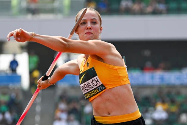 World Athletics U20 Championships Oregon 2026 EUGENE, UNITED STATES OF AMERICA - AUGUST 7, 2026 : Elenor Servatius (GER) competing in the javelin throw of the heptathlon during the World Athletics U20 Championships Oregon 2026 at Hayward Field on August 7, 2026 in Eugene, United States Of America. *** World Athletics U20 Championships, Oregon 2026 EUGENE, UNITED STATES OF AMERICA AUGUST 7, 2026 Elenor Servatius (GER) competing in the javelin throw of the heptathlon during the World Athletics U20 Championships Oregon 2026 at Hayward Field on August 7, 2026, in Eugene, United States of America Copyright: xBEAUTIFULxSPORTS DecaxText&Bildx