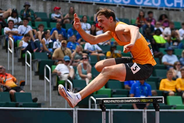World Athletics U20 Championships Oregon 2026 EUGENE, UNITED STATES OF AMERICA - AUGUST 6, 2026 : Nikolas Raeth (GER) competing in the 400m hurdles during the World Athletics U20 Championships Oregon 2026 at Hayward Field on August 6, 2026 in Eugene, United States Of America. *** World Athletics U20 Championships, Oregon 2026, EUGENE, UNITED STATES OF AMERICA AUGUST 6, 2026 Nikolas Raeth (GER) competing in the 400-meter hurdles during the World Athletics U20 Championships Oregon 2026 at Hayward Field on August 6, 2026, in Eugene, United States of America Copyright: xBEAUTIFULxSPORTS DecaxText&Bildx