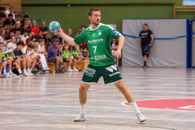 06.08.2026, xovx, Handball Lindencup, HSG Wetzlar - Pfadi Winterthur Dominik Mappes (HSG Wetzlar), Freisteller Linden Stadthalle Hessen Deutschland (DE) *** August 6, 2026, xovx, Lindencup Handball Tournament, HSG Wetzlar vs. Pfadi Winterthur, Dominik Mappes (HSG Wetzlar), cutout image, Linden Stadthalle, Hesse, Germany, DE