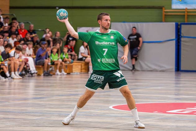 06.08.2026, xovx, Handball Lindencup, HSG Wetzlar - Pfadi Winterthur Dominik Mappes (HSG Wetzlar), Freisteller Linden Stadthalle Hessen Deutschland (DE) *** August 6, 2026, xovx, Lindencup Handball Tournament, HSG Wetzlar vs. Pfadi Winterthur, Dominik Mappes (HSG Wetzlar), cutout image, Linden Stadthalle, Hesse, Germany, DE