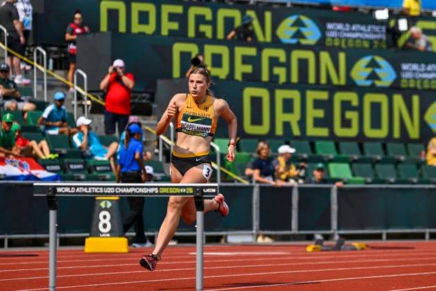 World Athletics U20 Championships Oregon 2026 EUGENE, UNITED STATES OF AMERICA - AUGUST 6, 2026 : Lynn Pöppelmann (GER) competing in the high jump during the World Athletics U20 Championships Oregon 2026 at Hayward Field on August 6, 2026 in Eugene, United States Of America. *** World Athletics U20 Championships Oregon 2026 EUGENE, UNITED STATES OF AMERICA AUGUST 6, 2026 Lynn Pöppelmann (GER) competing in the high jump during the World Athletics U20 Championships Oregon 2026 at Hayward Field on August 6, 2026, in Eugene, United States of America Copyright: xBEAUTIFULxSPORTS DecaxText&Bildx