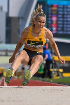 World Athletics U20 Championships Oregon 2026 EUGENE, UNITED STATES OF AMERICA - AUGUST 6, 2026 : Elenor Servatius (GER) competing in the long jump of the heptathlon during the World Athletics U20 Championships Oregon 2026 at Hayward Field on August 6, 2026 in Eugene, United States Of America. *** World Athletics U20 Championships, Oregon 2026 EUGENE, UNITED STATES OF AMERICA AUGUST 6, 2026 Elenor Servatius (GER) competing in the long jump event of the heptathlon during the World Athletics U20 Championships Oregon 2026 at Hayward Field on August 6, 2026, in Eugene, United States of America Copyright: xBEAUTIFULxSPORTS DecaxText&Bildx