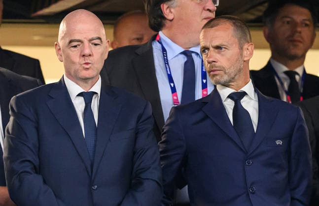 07 Aug - FIFA President Gianni Infantino and UEFA President Aleksander Ceferin 07 Aug 2026 - FIFA President Gianni Infantino and UEFA President Aleksander Ceferin.