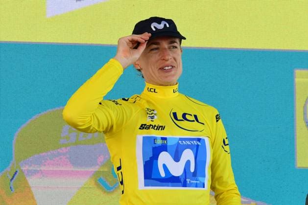 Stage 6 - Women S Tour De France 2026 Official ceremony with cyclist and yellow jersey wearer Marlen Reusser of Team Movistar at the finish of Stage 6 between Montbrison and Tournon sur Rhone during the 2026 Women s Tour de France in Tournon sur Rhone, France, on August 6, 2026. Tournon sur Rhone Ardeche France  Copyright: xRomainxDoucelinx originalFilename:doucelin-stage6wo260806_npfg3.jpg