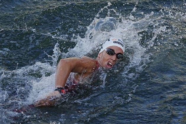 European Championships Paris 2026: Ginevra Taddeucci wins bronze in the Knockout Sprint from Italy, at the European Aquatics Championships Paris 2026, Paris, August 07, 2026 .  Copyright: xGianxMattiaxD Alberto LaPressex